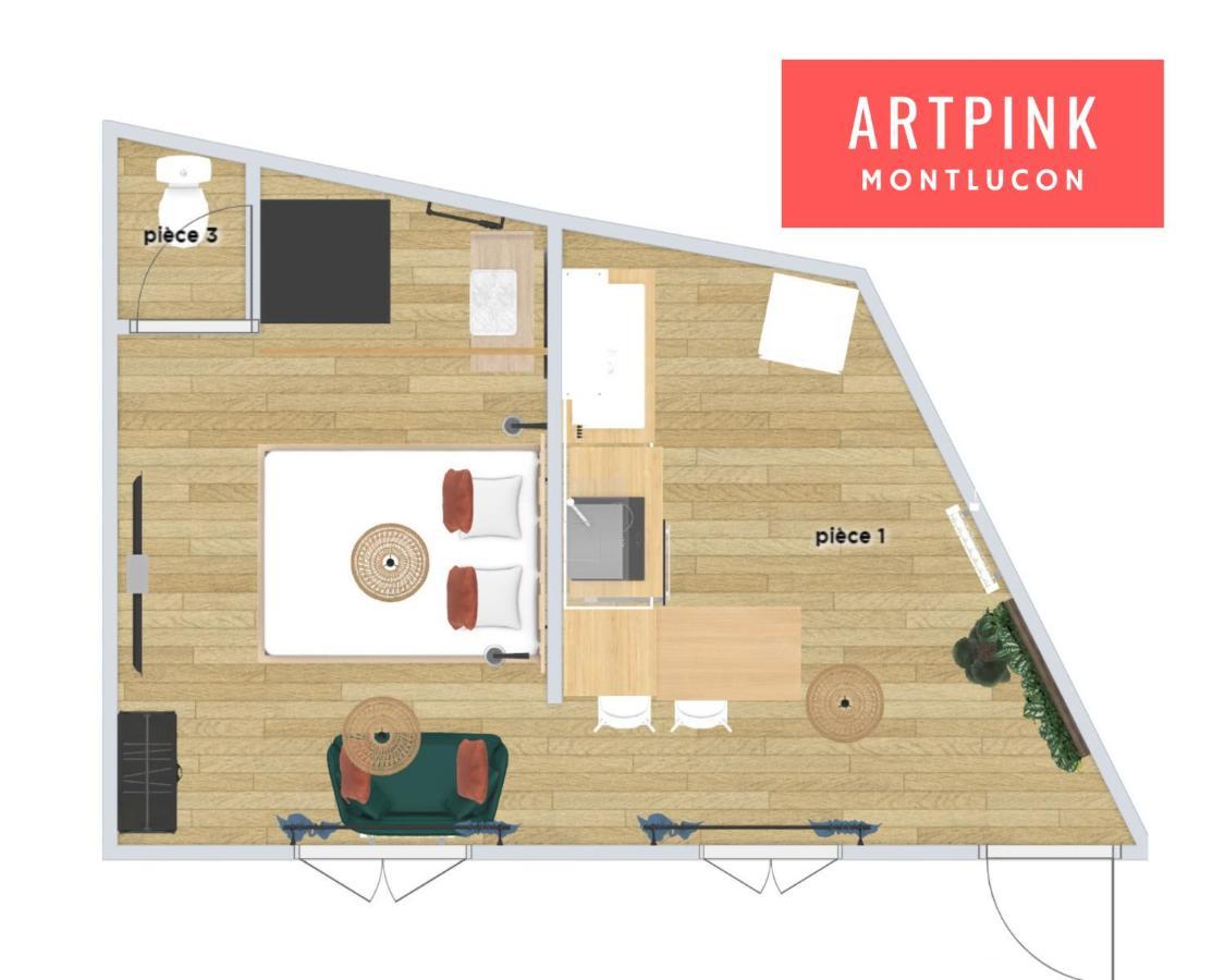 Artpink - Ideal Pros - Proche Commerces - Agathor Montlucon Bagian luar foto