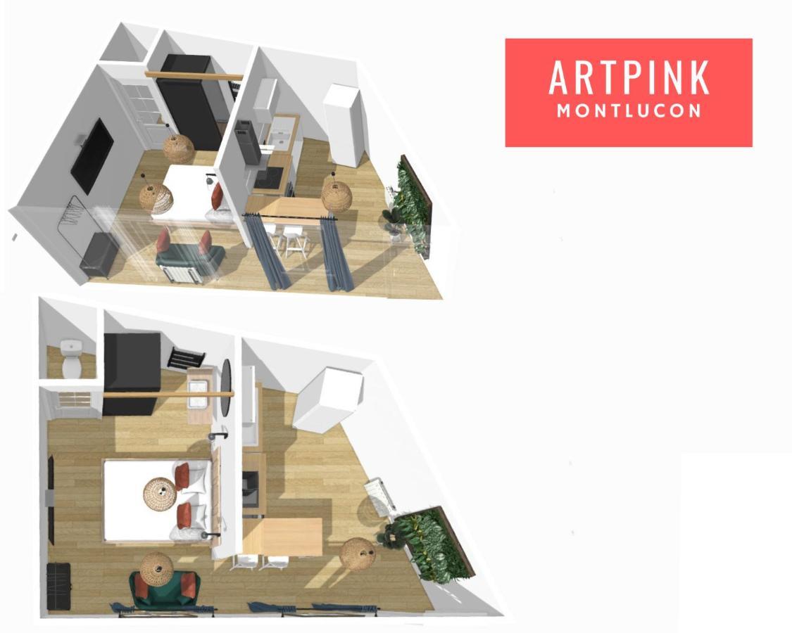 Artpink - Ideal Pros - Proche Commerces - Agathor Montlucon Bagian luar foto